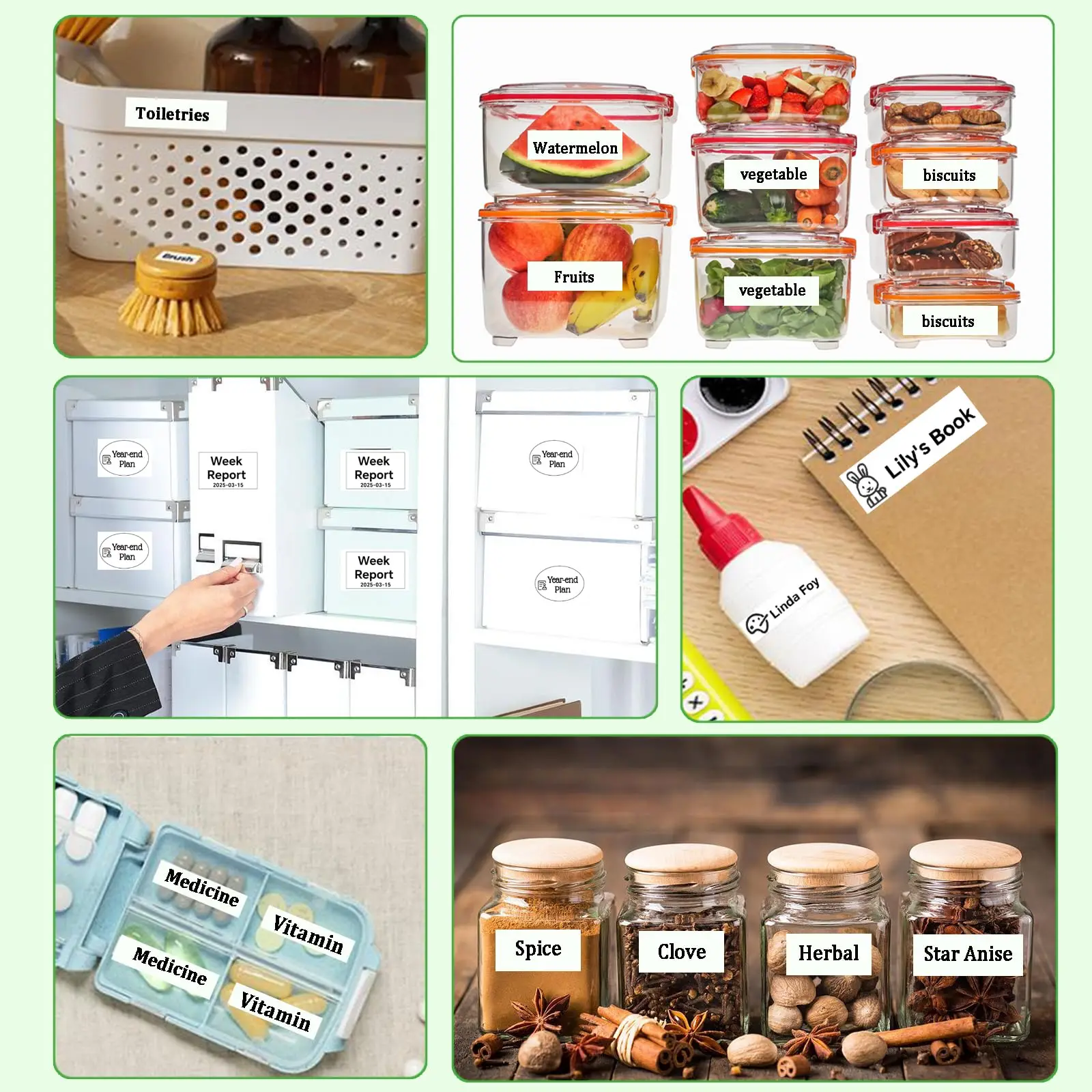 Mini Sticker Printer Label - 5 Rolls 50x15mm Thermal Paper for Miouca Thermal Label Printer, White Adhesive Sticker for Home