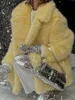 Mid-Length Women's Fur Coat Suit Collar Loose Imitation Fox Fur Plush Coats Warm Soft Thickened Winter Socialite Fur Overcoat 2