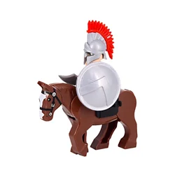 Medieval Knight and War Horse Building Block Set - Toy Gift (Dark Bluish Gray)