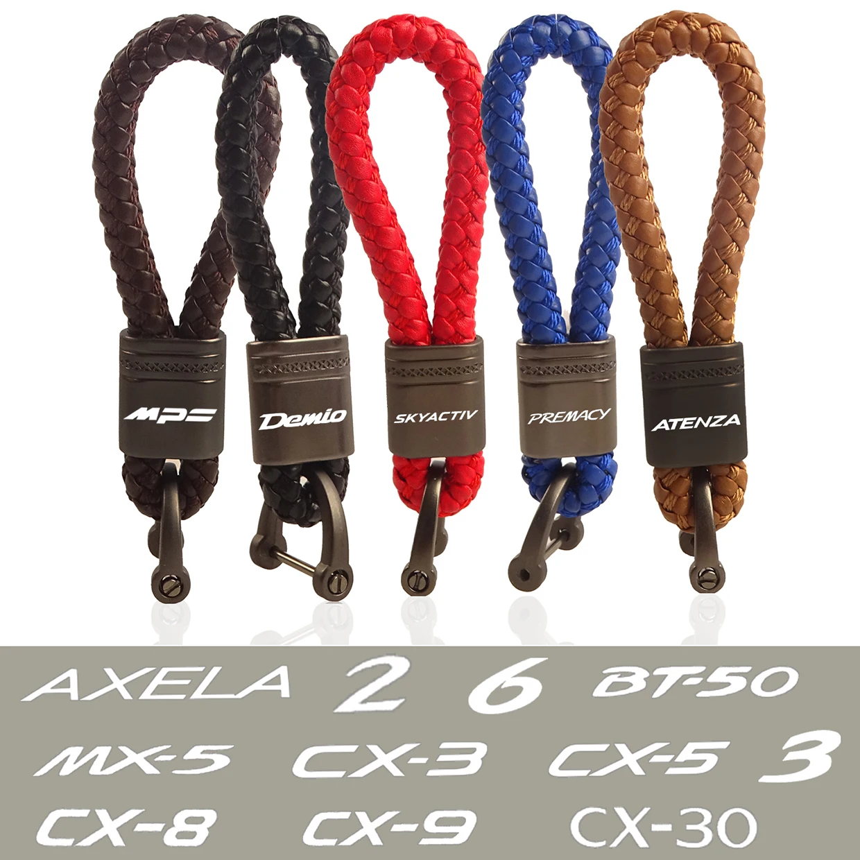 Portachiavi Per Auto In Pelle Di Metallo Per Mazda Axela 2 3 6 Bt-50 Mx-5 Cx-3 Cx-5 Cx-30 Mps Demio Atenza Cx-8 Cx-9 Accessori Per Portachiavi