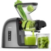 SiFENE Slow Masticating Juicer Machine, Dual 3" Wide Mouth, Anti-Clog, Wheatgrass and Fruit Juice Extractor, Easy-Clean, Grey 1