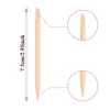 10/20/50/100/200 Pcs 75mm Wooden Sticks Nail Art Design Orange Wooden Stick Cuticle Pusher Remover Pedicure Manicure 3
