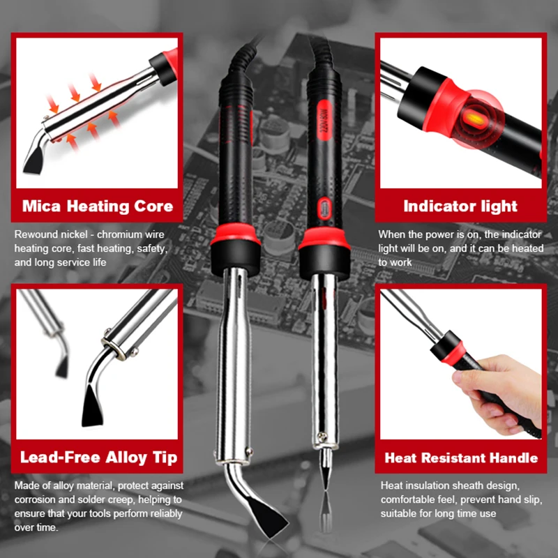220V Portable Electric Soldering Iron 80-300W Welding Repair Tools Internal Heating Tip electric soldering iron soldering iron