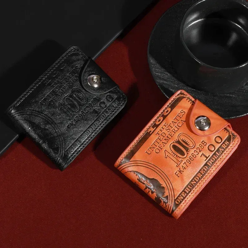 New Men's Trendy Leather Wallet with USD Print Multiple Card Holders High Capacity