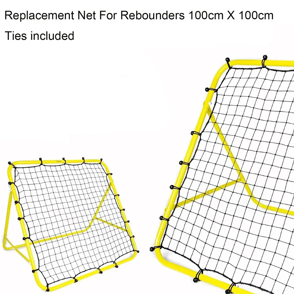 Soccer Rebounder Net with 20 Elastic Ropes Kickback Football Practice Net Rebound Net Training Aid for Kids Teens & Adults