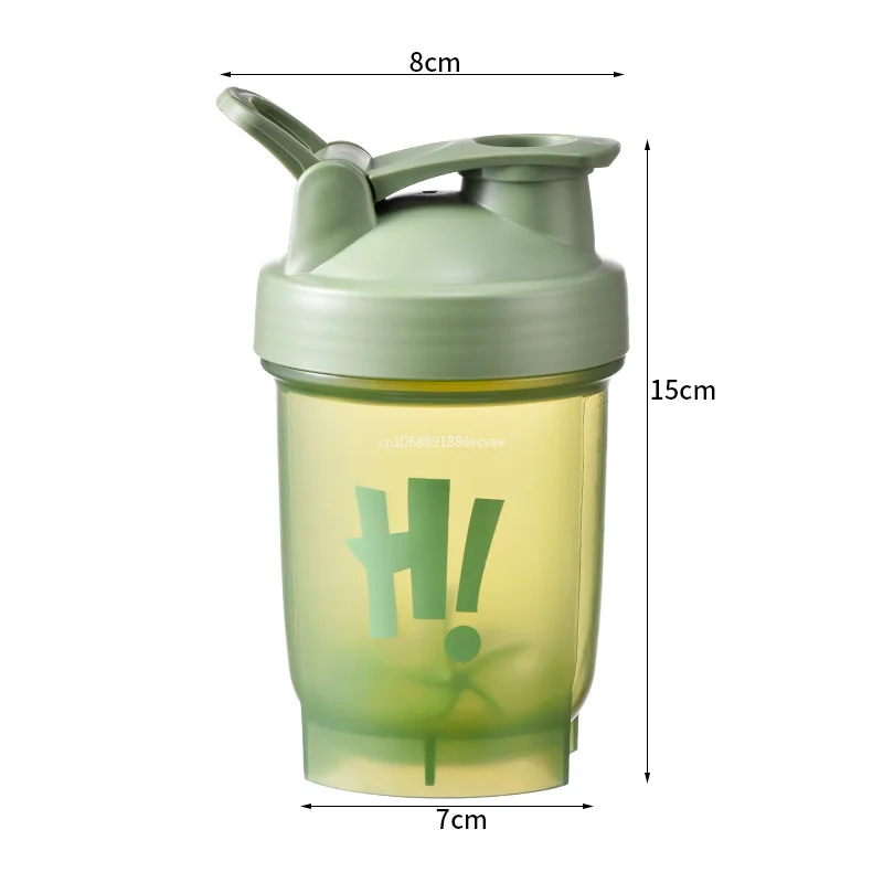 350ml Sports Water Cup with Shaker Balls Leak Proof Drink Shaker Bottle Whey Protein Powder Mixing Bottle Fitness Gym Cup