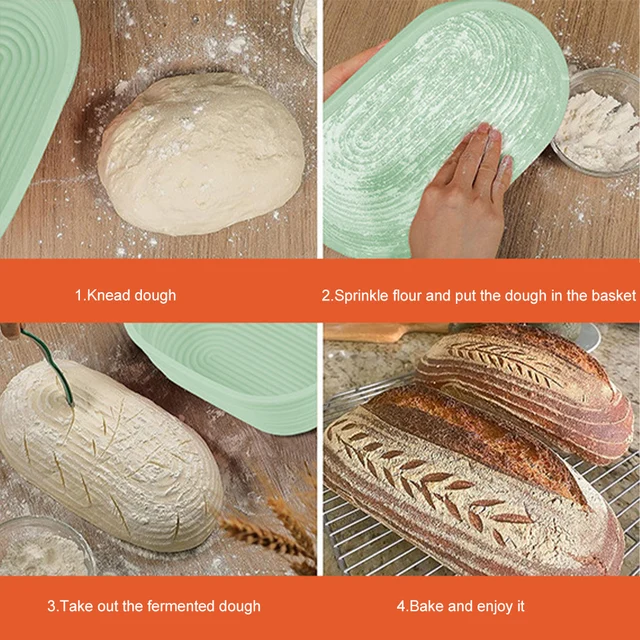 Silicone Bread Proofing Basket Collapsible Sourdough Bread Baking