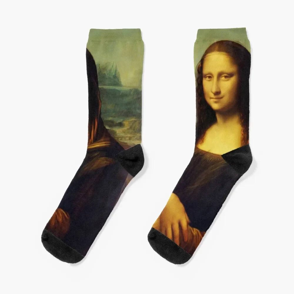

Mona Lisa - Detailed & Restored Socks Hiking boots funny gift gym Woman Socks Men's
