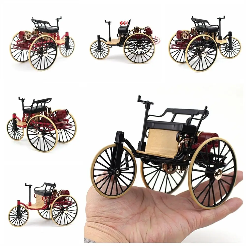 

Bike Miniature Model Metal Diecast Tricycle Finger Ornament Bedroom Collection Handicraft Desk Vehicles Toy 1:12 Three Wheeled