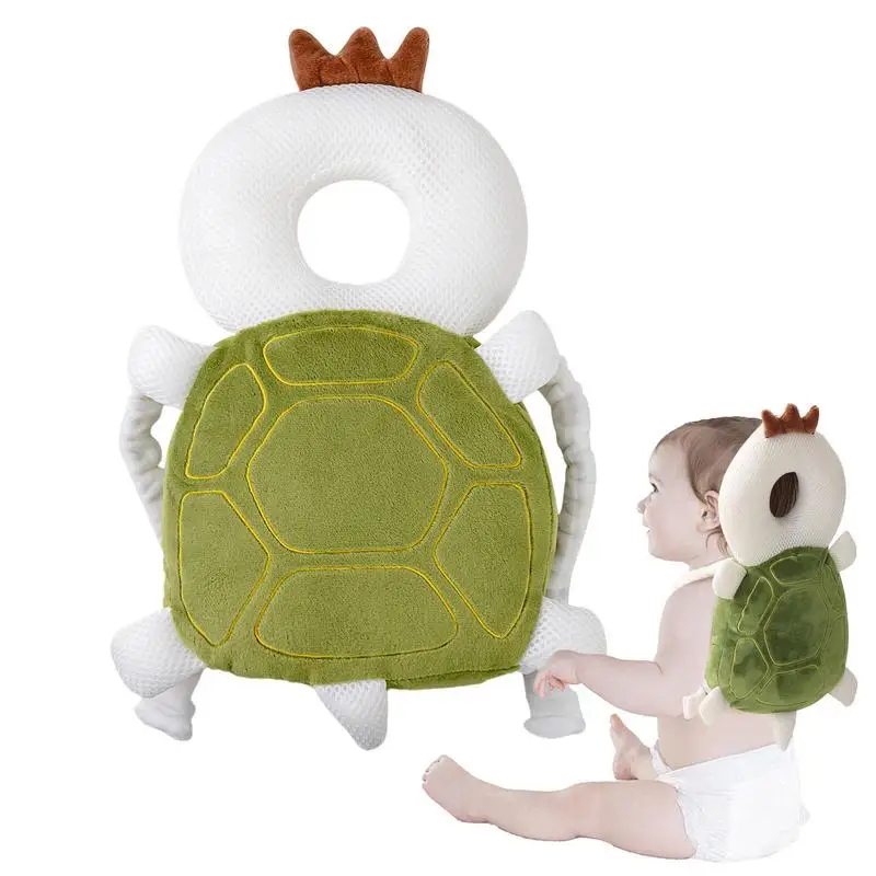 

Baby Fall Pillow Backpack Anti-Fall Protection Pillow Anti-collision Adjustable Turtle-shaped Breathable Baby Cushion Backpack