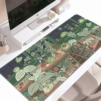 Cute frog green mousepad, Big Game mousepad Multi-size keyboard table mat, 35.43x15.74 inches, 2mm non-slip rubber base mousepad 1