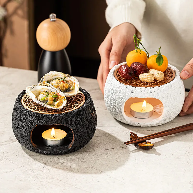 Creative Rock Texture Iron Art Cement Tableware Restaurant Insulation Plate Dessert Plate Sushi Specialty Tableware