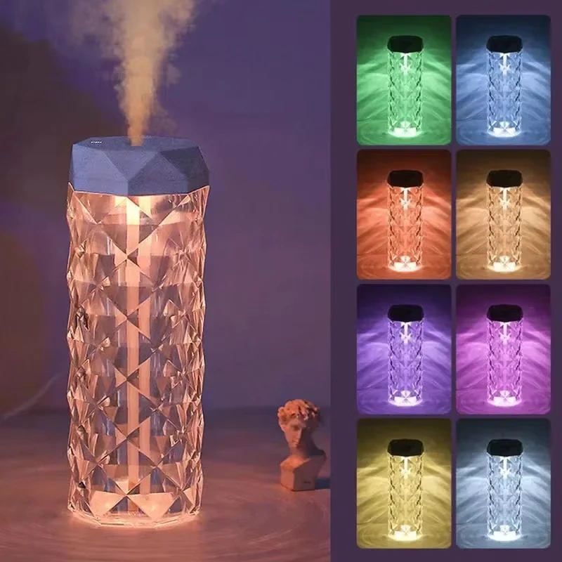 400ml Colorful USB Crystal Humidifier with Aromatherapy and Air Purification for Bedroom and Desktop 1