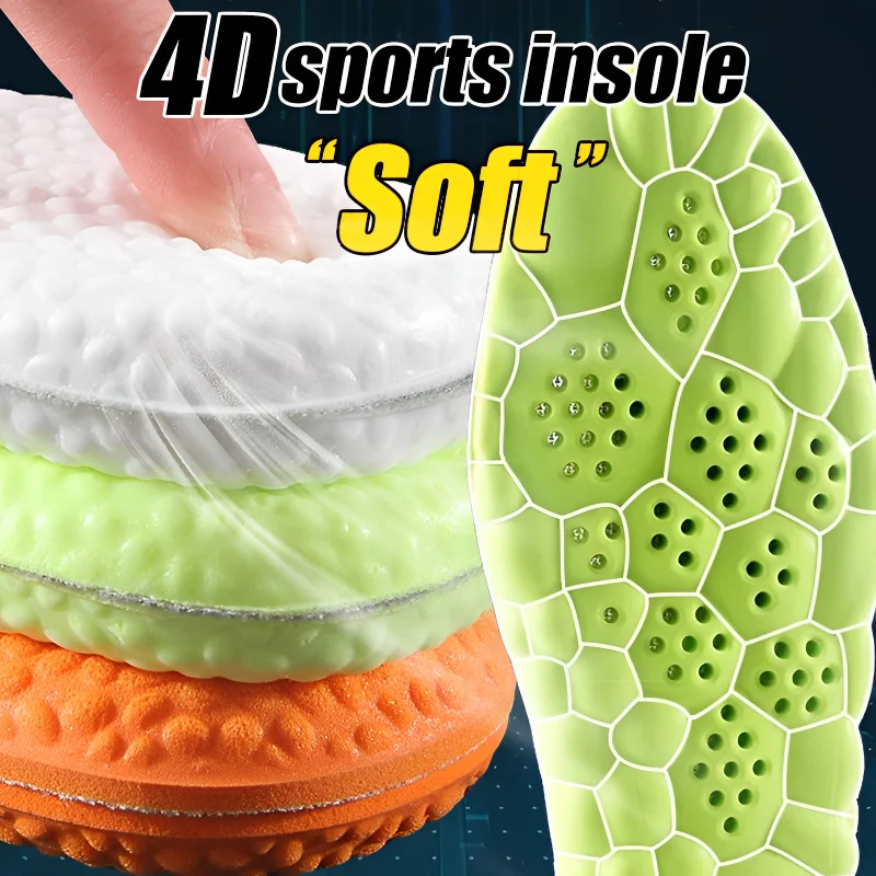 Unsexe 4D Memory Foam Orthopädsche Schuh -Soled Pads Cong Food Feed