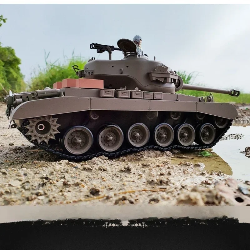 Henglong  Remote Control Tank 3838-1 United States Pershing M26 Remote Control Electric Toy Smoke Tank Simulation Tank Firing 3