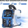 135 Amp MIG Welder, 3 in 1 Multiprocess,110V Flux Core,Flux MIG/Lift TIG/Stick Welding Machine Synergic Control IGBT Inverter 5