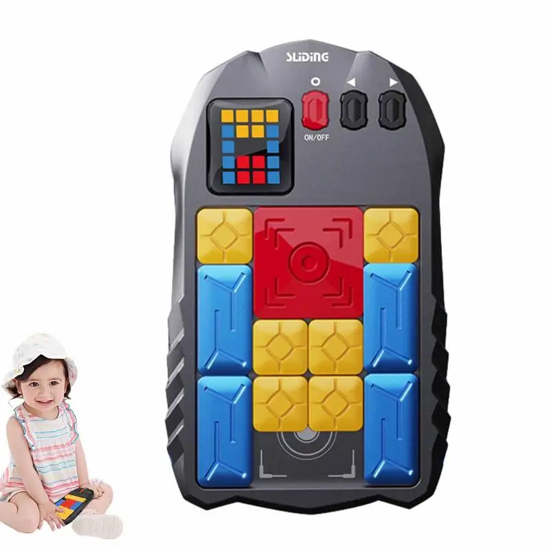 Slide Game Puzzle Handheld Brain Puzzles Games Brain Teaser Puzzles Travel Fidget Toys Handheld Games Console STEM Learning Toys