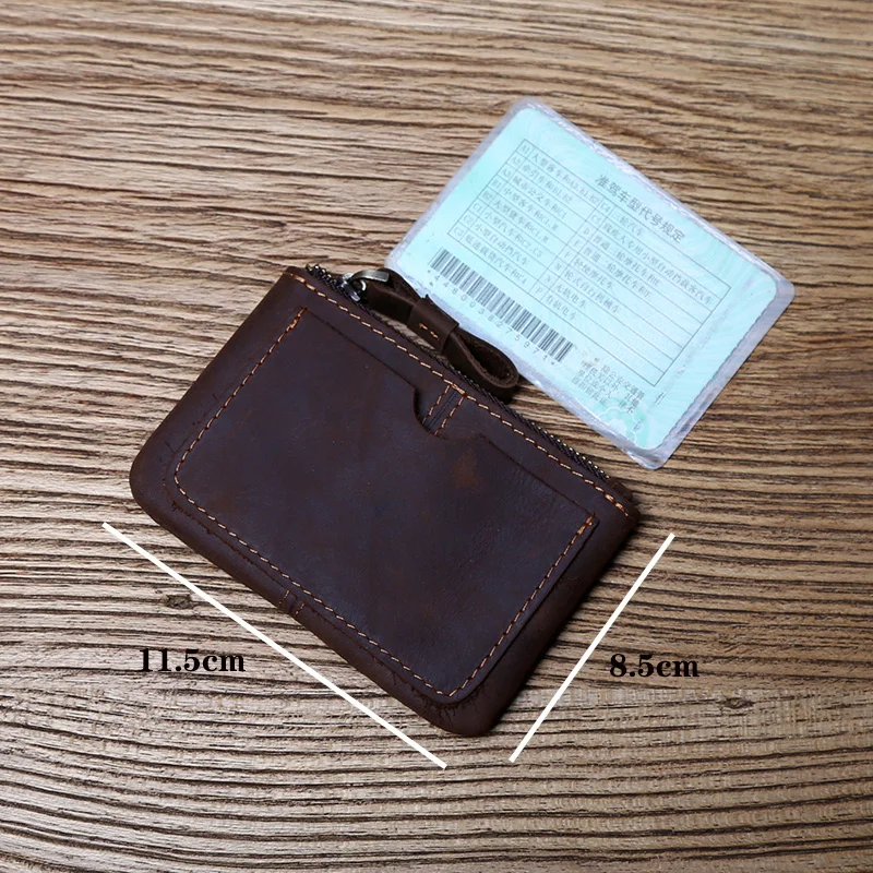 Coin Purse Card Wallet Retro Leather Men Small Wallet