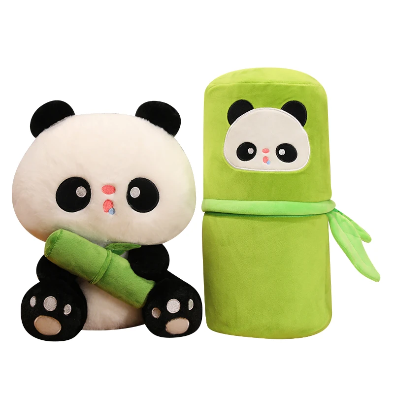 

Милая мягкая детская игрушка для девочек подарок креативная бамбуковая трубка панда с одеялом внутри диван подушка для сна