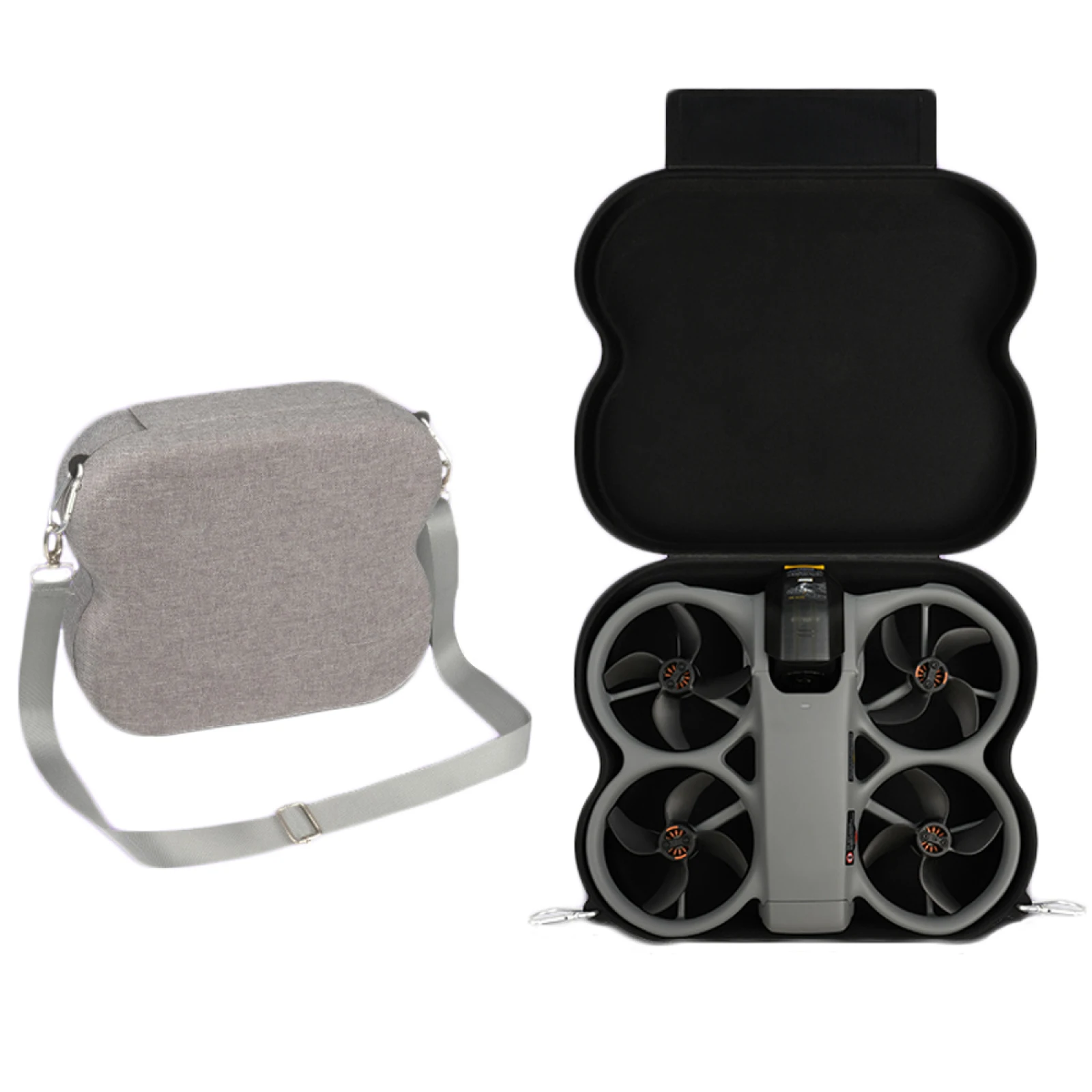 단일 유닛 키트 하드 케이스, DJI Avata 360 하드 케이스용 옥스포드 패브릭 쉘 벨크로 잠금장치 맞춤형 어깨끈 포함