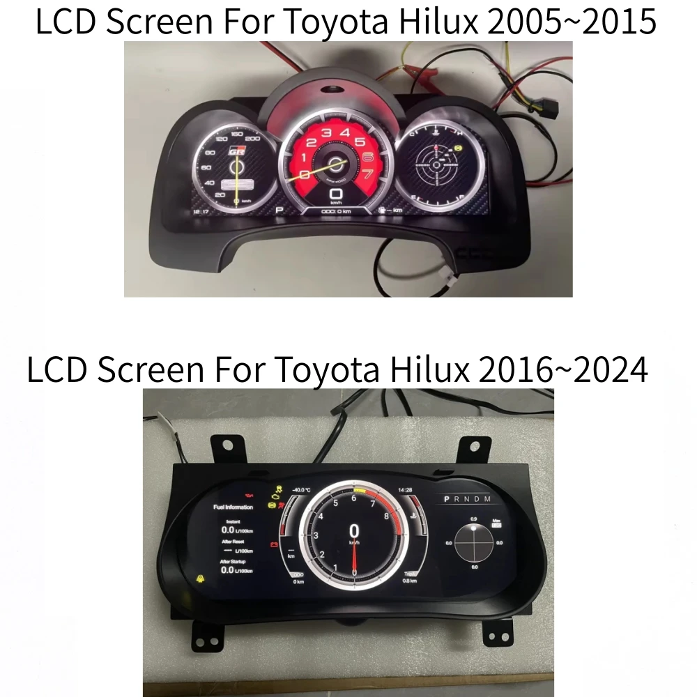 Pantalla LCD Android para Toyota Hilux 2005~2024, Velocímetro, Panel de Instrumentos Digital, Tablero de Mandos, Carplay 1