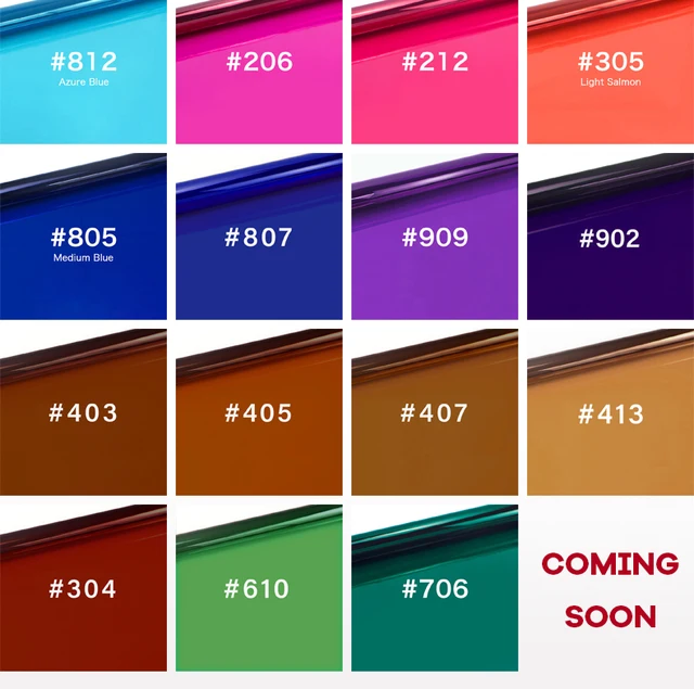 Filtro Gel Arancione 1/2 CTO Per Illuminazione - 40x50 Cm, Per Foto/Video, Temperatura Colore 3800K