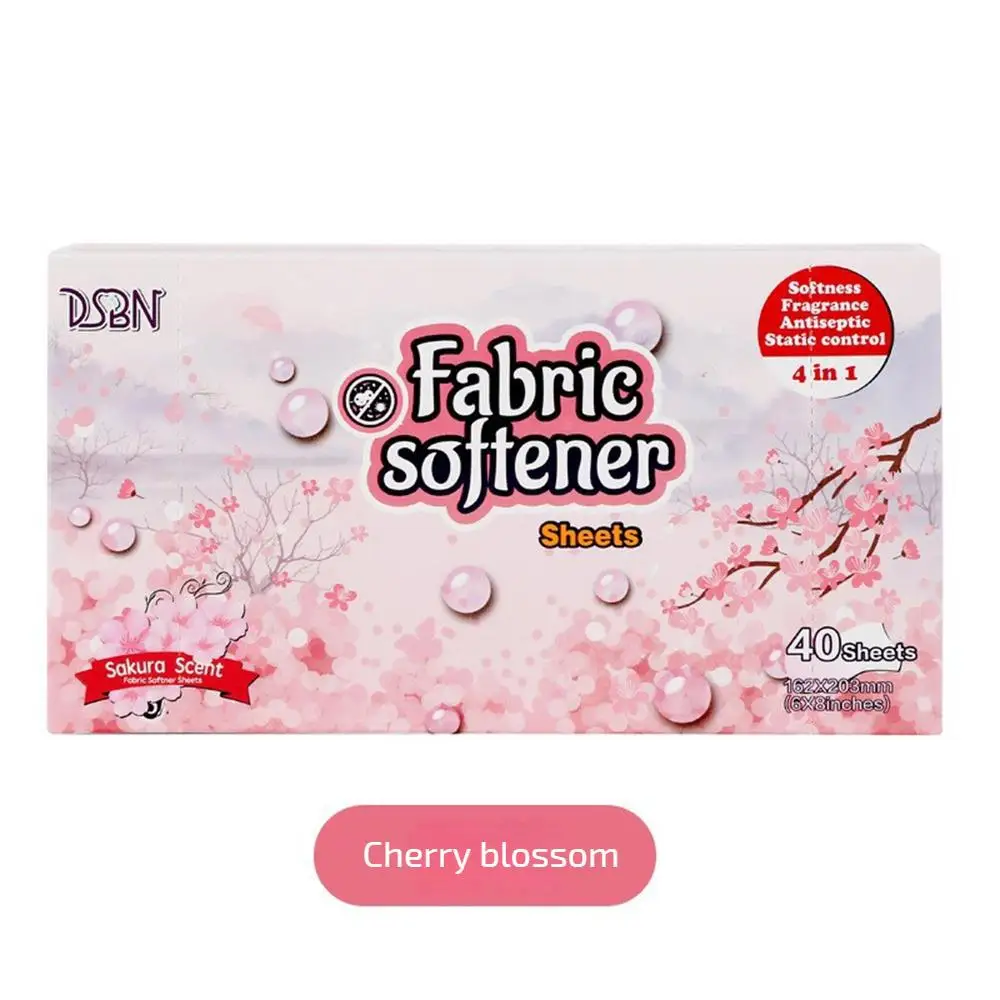 Fabric Softener Sheets 40 Sheets Dryer Suitable For Laundry Soft Piece Fragrance Clothe Piece Soft Fragrance Clothe Paper Aromatherapy Paper