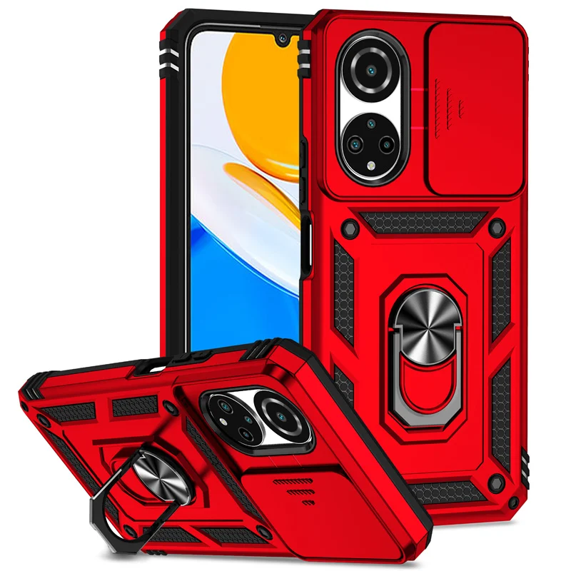 Enhanced Shockproof Armor Phone Case with Magnetic Holder and Lens Protector