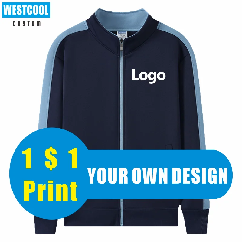WESTCOOL 고품질 가을 겨울 두꺼운 재킷, 사용자 정의 로고 인쇄 팀 브랜드 자수, 개인 디자인, 6 색 2022 신제품