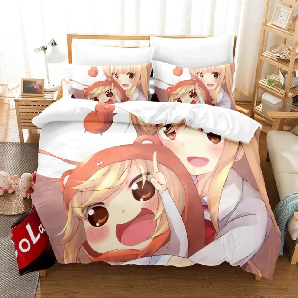 

3D The Himouto! Umaru-chan Bedding Sets Duvet Cover Set With Pillowcase Twin Full Queen King Bedclothes Bed Linen