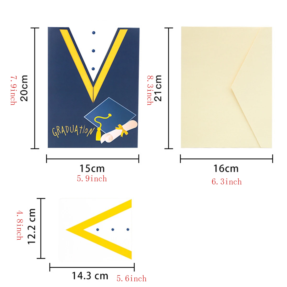 3D Graduation Greeting Cards GRAD Invitation Grade Congrats Graduation Gifts greeting cards 1set