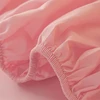 Solid Color Fitsheet With Elastic Band Bedsheet High Quality Fitted Sheet Single Double Twin Queen Size Mattress Cover 5