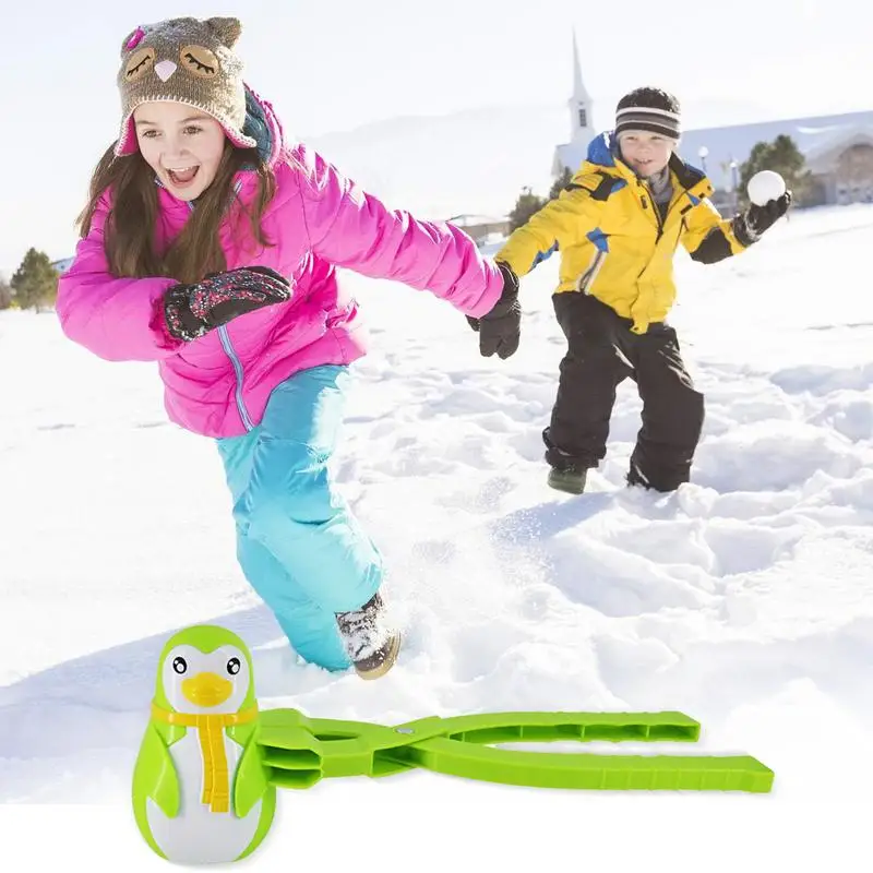 

Kids Penguin Shape Thickened Winter Snowball Maker Clip Snowman Outdoor Snow Fight Ball Mold Toys For Children Outdoor Play