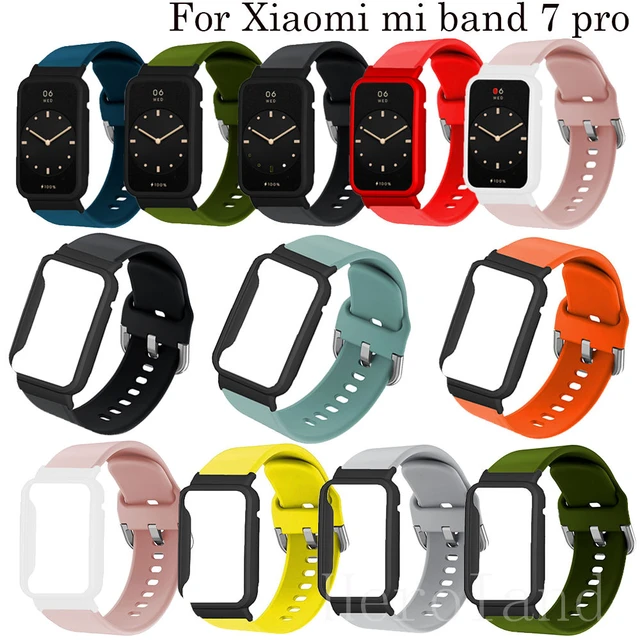 Wristband Watchband For Xiaomi Mi Band 7 Pro Strap Band For MiBand 7 Pro  Smart Wriststrap Bracelet silicone Accessories + case