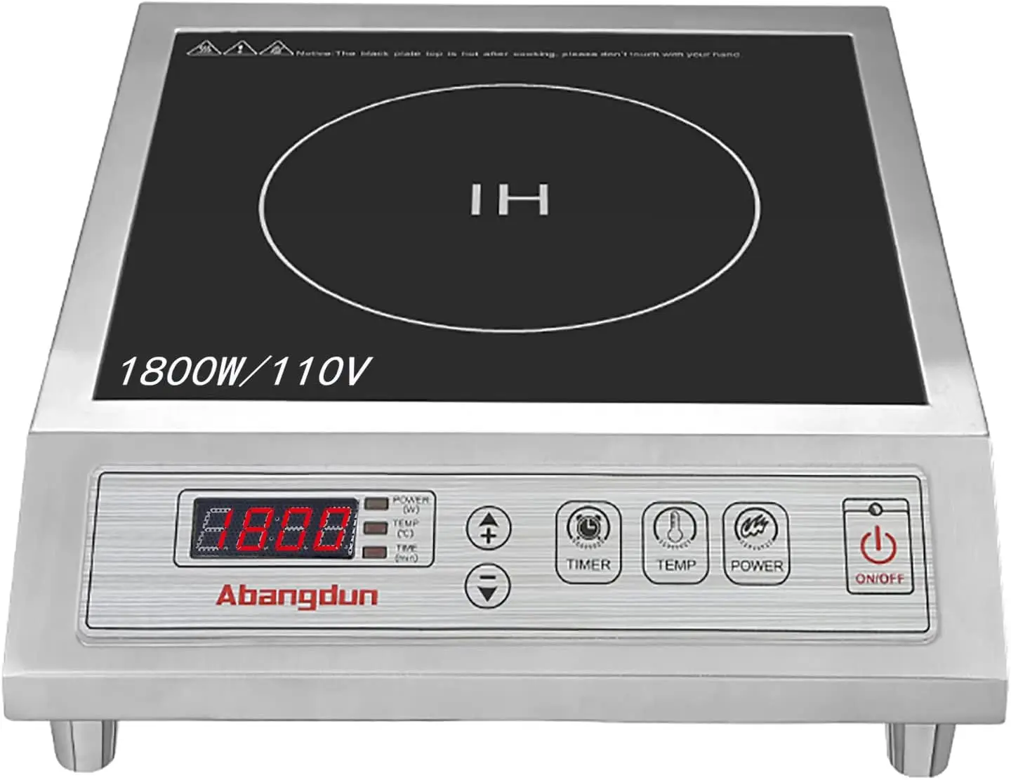 

Induction Cooktop Commercial Range Countertop Burners1800W/120V Induction Burner Cooker Hot Plate Portable Electric Stove