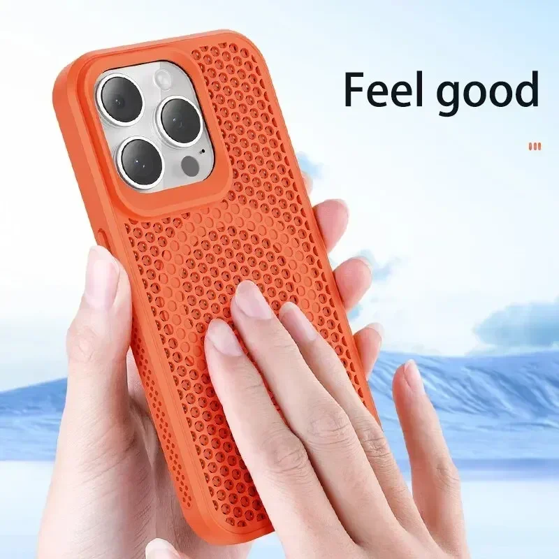 Magnetic Cooling Heat Dissipation Breathable Phone Case with Hard Back Cover
