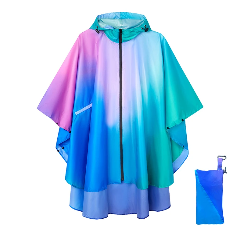 RaincoatWomenMenWaterproofAdultsRainPonchowithPocketsJacket