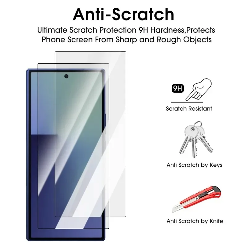 Premium HD Tempered Glass Screen Protector 4-Pack with Easy Installation & Dustproof Pull-out Film Boxes