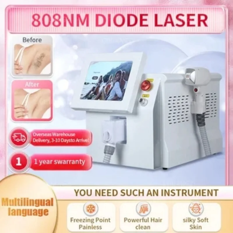 

Depiladora Laser Diode Laser Painless Hair Removal Machine Permanent Ice Platin Cooling System 3Wavelength Big Promotion