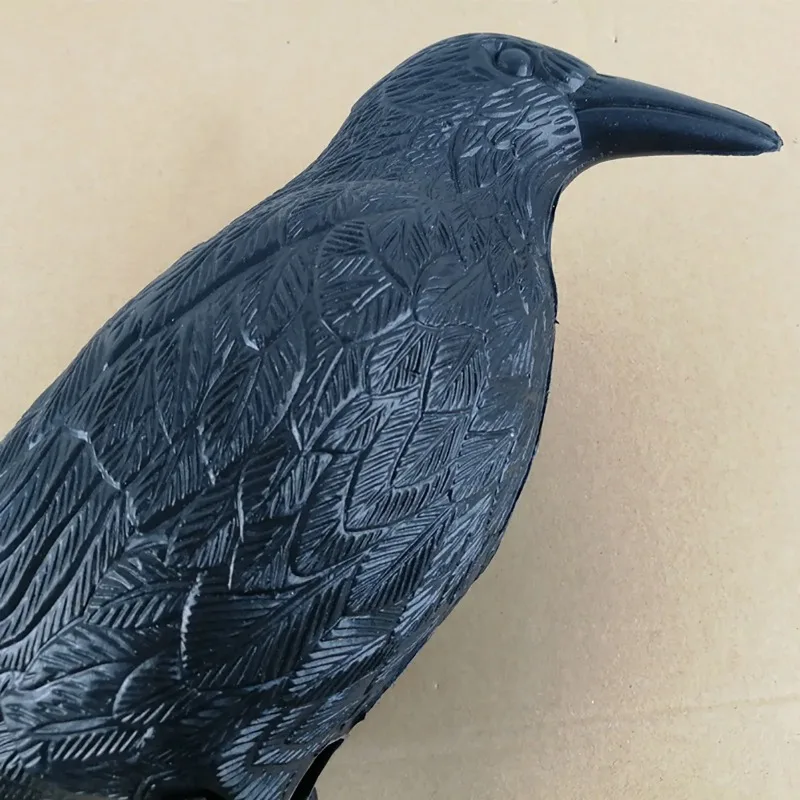 Hot Sale Creative Design Simulation Black Raven Bird Fuuny Halloween Party Decoration Terrifying Raven Prop Decor Supplies