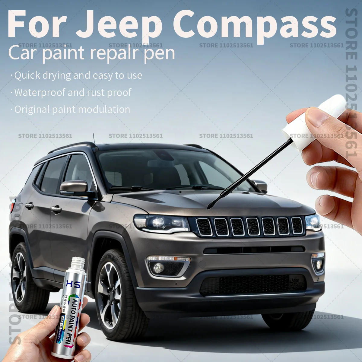 Lackstift für JEEP AC11159 PRISM BLUE 20ml + 20ml Klarlack main image 1