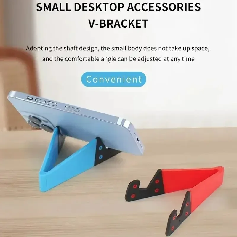 Portable Mini Phone Tablet Holder Desktop Lazy Stand for iPhone 16 15 14 13 Pro Max iPad Samsung S23 Foldable Smartphone Mount — view 2