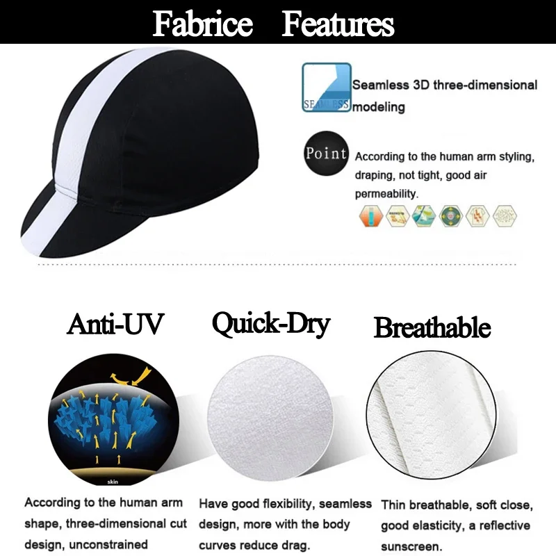 X-TIGER Bike Cycling Cap Summer Anti-UV Breathable Men Women Sport Sun Hat Headband Bandana Cap Bicycle Cycling Hat 3