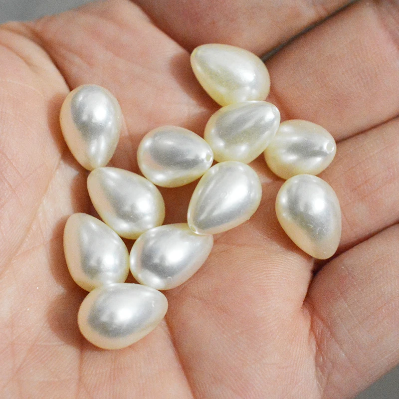 300pcs/150pcs/80pcs/40pcs/30pcs/20pcs Ivory imitation pearl craft pearls  with small holes