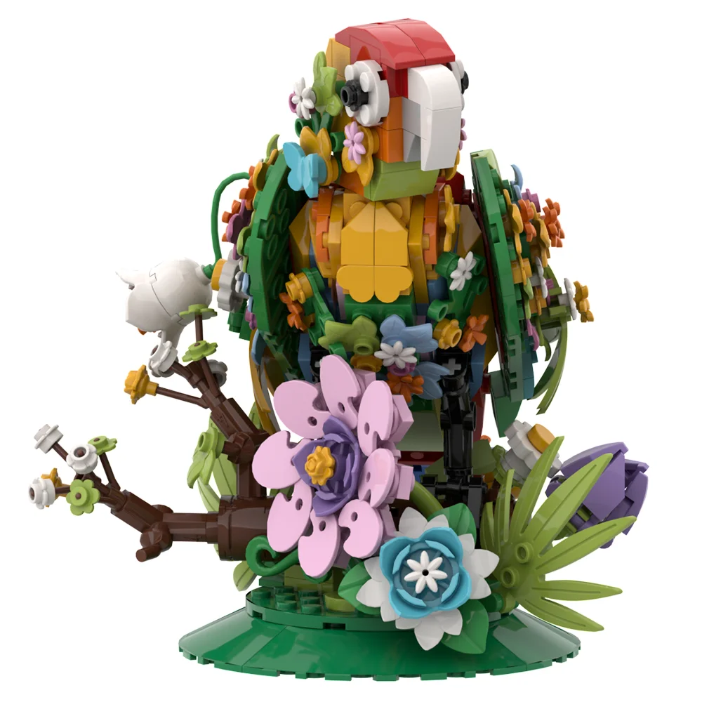 Moc Blumen Brid Modell Baustein Set DIY kreative Tier Ornamente dekorative zusammen gebaute Ziegel Spielzeug Kinder Geburtstags geschenk – Detail 6