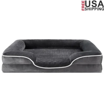 Supportive Orthopedic Dog Bed Memory Foam Comfortable Pet Sofa