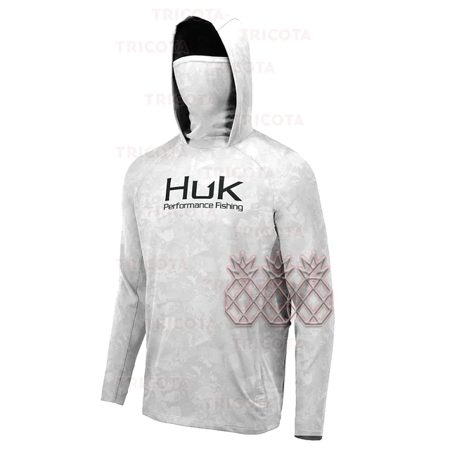 Huk Fishing Shirts Mens Mask Long Sleeve Fishing Shirt Outdoor Uv