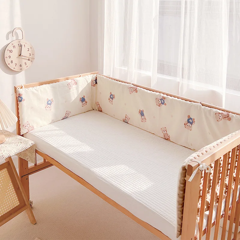 Child Bed Guardrail Fence Integrated Anti-collision Soft Bag Bed Surround Detachable Baby Crib Perimeter Protection