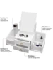 1pc Square Makeup Organizer Mirror Dresser， 360° Rotating Large Capacity Cat Ears Makeup Mirror with Stylish Storage Box - Perfe 6