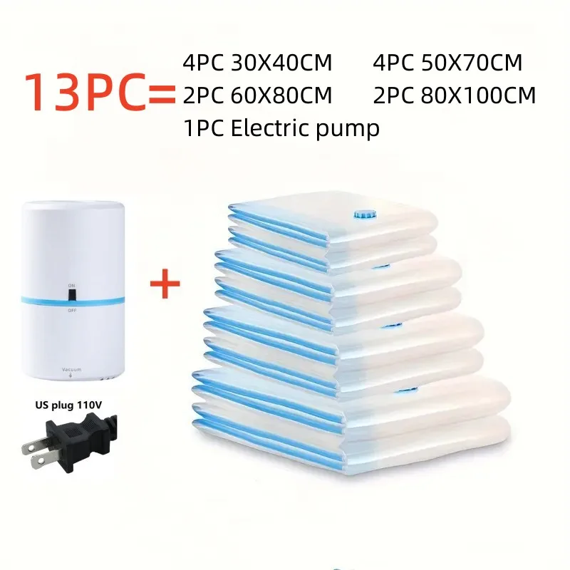 Space-Saving Vacuum Storage Bags with Compression Seal